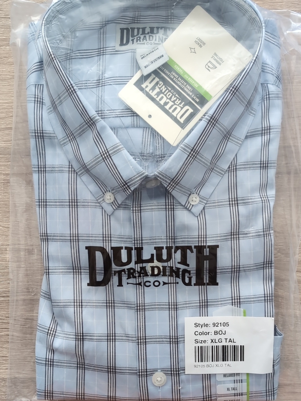 Duluth Trading Co Wrinklefighter Relaxed Fit Long Sleeve Shirt- XL TALL